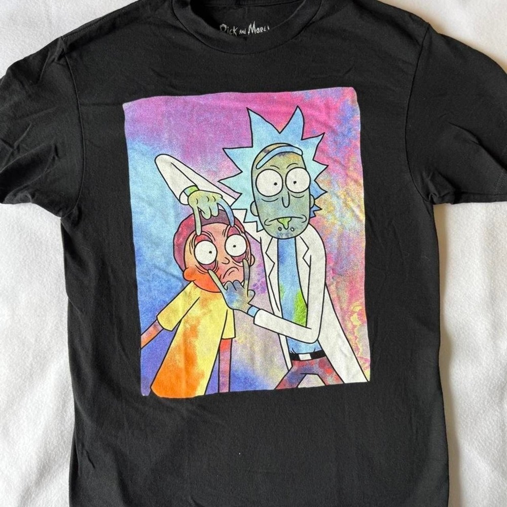 Rick and Morty Graphic Medium Black Adult Swim Cartoon Network T Shirt